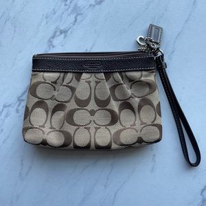 Coach Brown Wristlet/Clutch